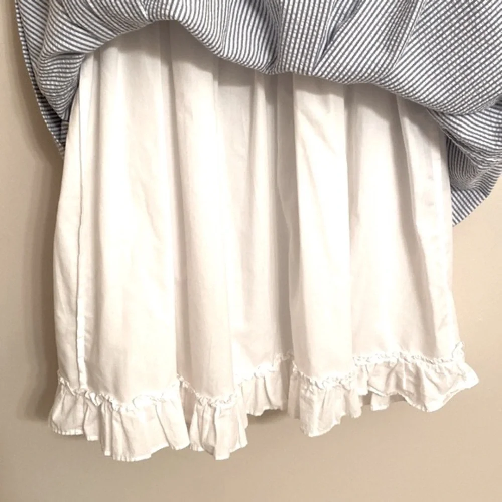 RALPH LAUREN Girls Sleeveless Seersucker Baby Blue Fit and Flare Dress Size 4/4T